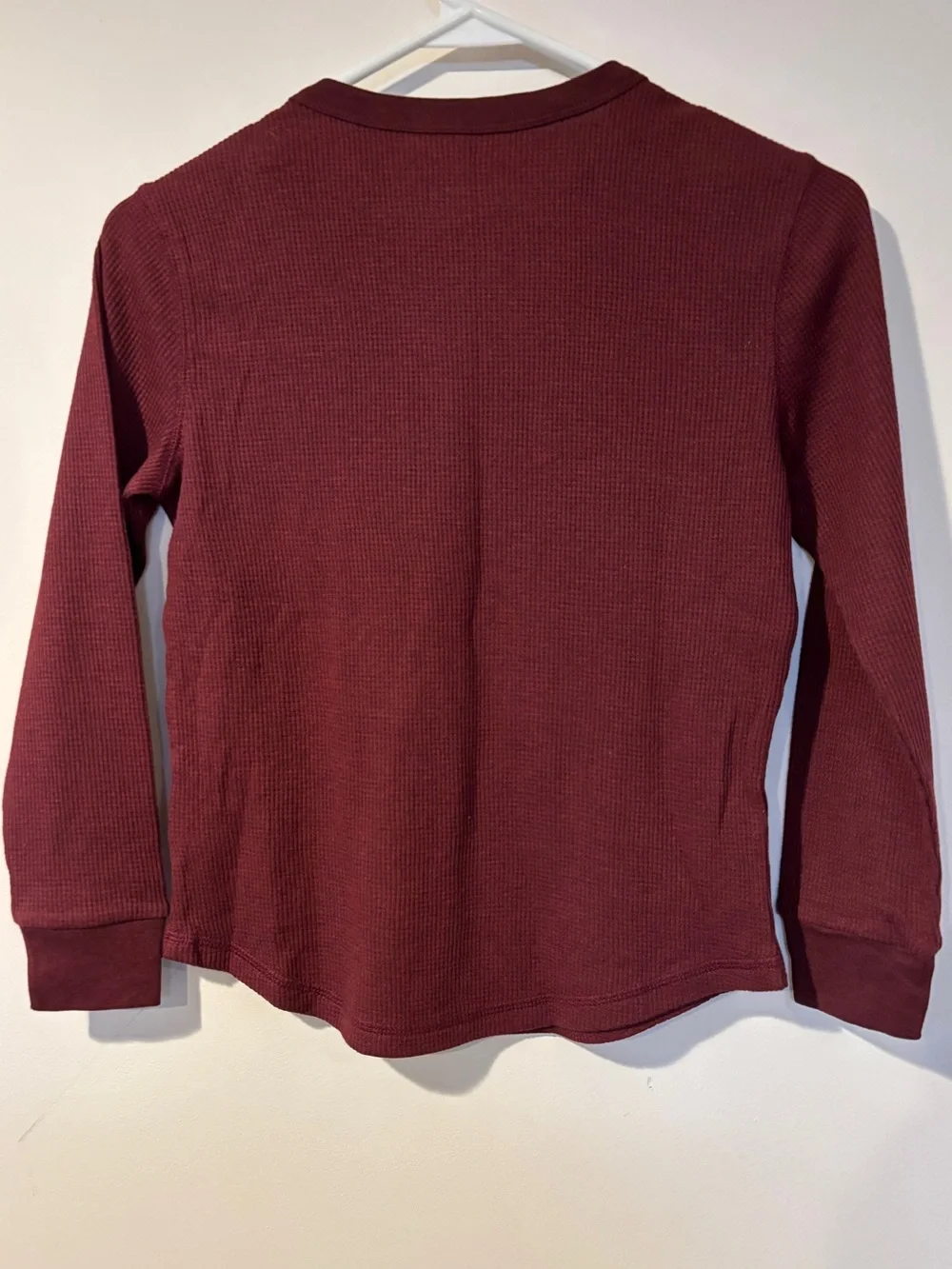 NWT Old Navy Maroon Boys Waffle Long-Sleeve Tee size M 8